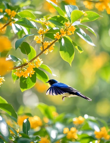 春風(fēng)拂過(guò)枝頭，每一片新綠都在訴說(shuō)著希望的故事。
